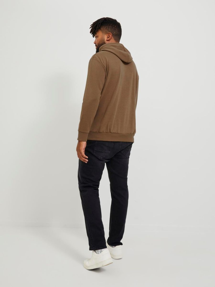+ FELPE Uomo JACK&JONES 12183623 BASIC SWEAT OTTER