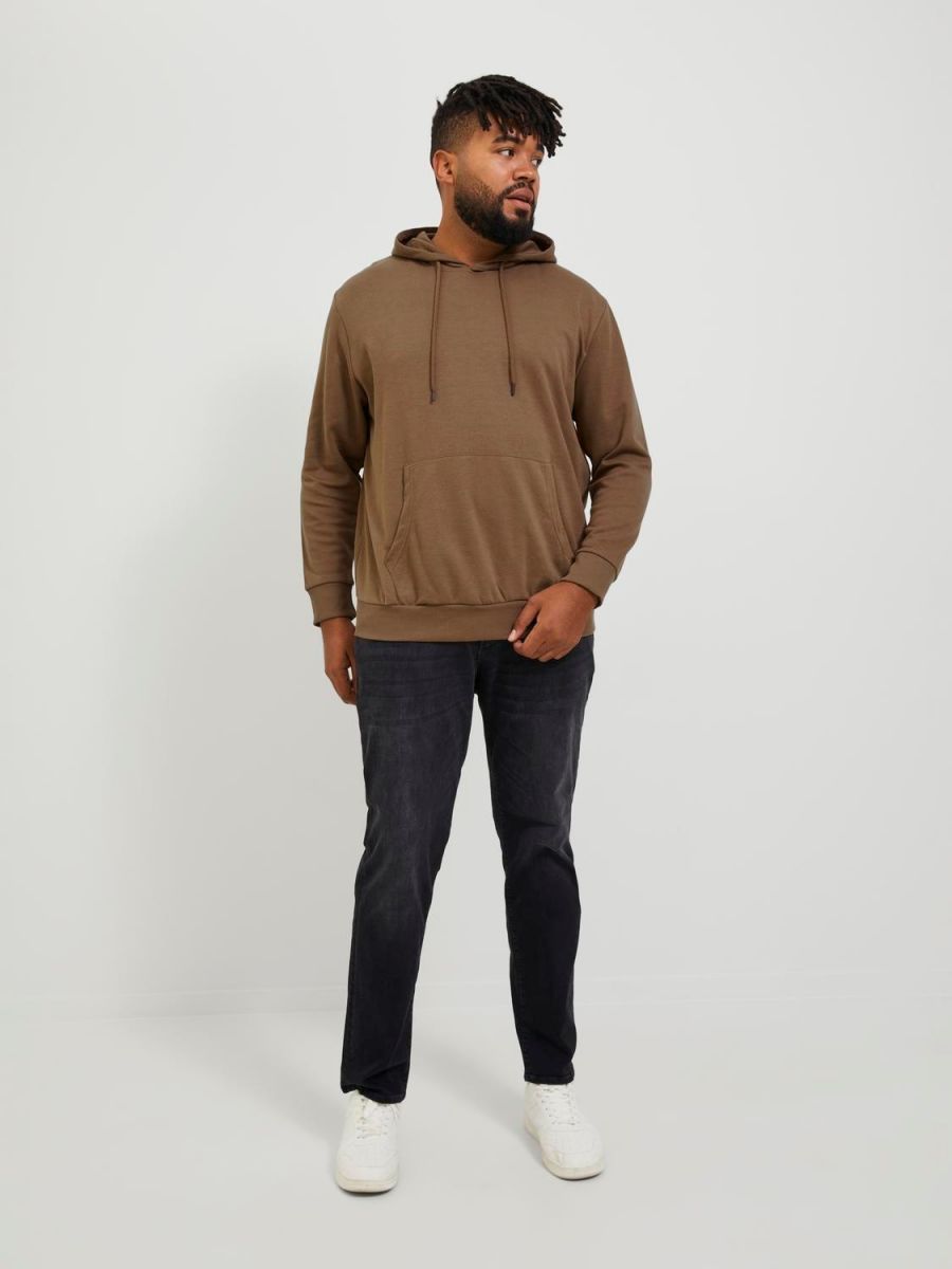 + FELPE Uomo JACK&JONES 12183623 BASIC SWEAT OTTER