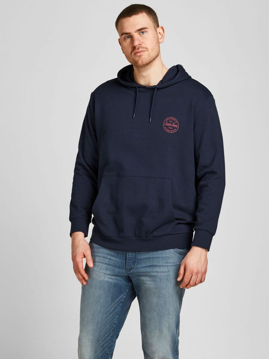 + FELPE Uomo JACK&JONES 12205288 SHARK SWEAT NAVY BLAZER