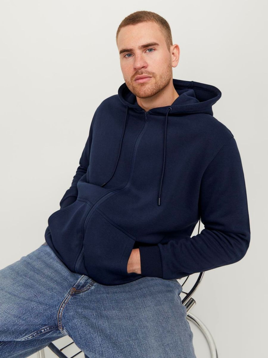 + FELPE Uomo JACK&JONES 12250596 BRADLEY NAVY BLAZER