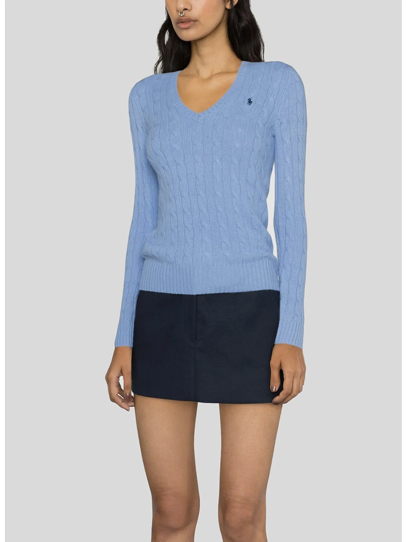     -POLO RALPH LAUREN    -MAGLIONE TRECCIATO CON LOGO-