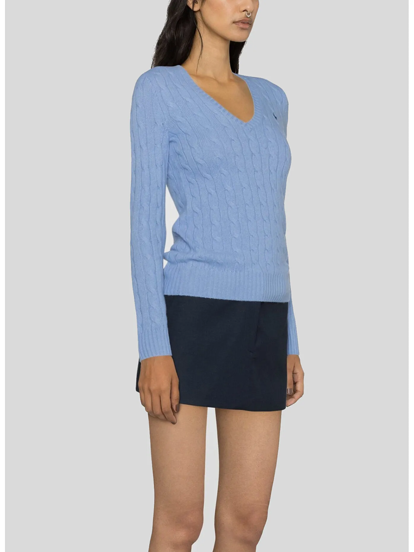     -POLO RALPH LAUREN    -MAGLIONE TRECCIATO CON LOGO-