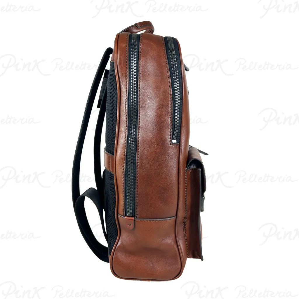 -THE BRIDGE Backpack lg 2 Zip 063314EX/1A Marrone Tb/Rutenio Scuro op
