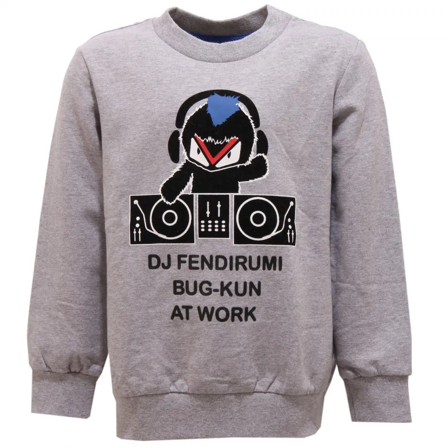2390V felpa bimbo FENDI grigio grey sweatshirt cotton kid