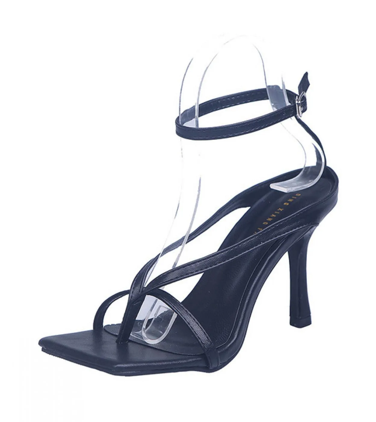 35 39 40 Sandali da donna con cinturino alla caviglia Moda estiva 9cm Tacchi alti sottili Sandali da gladiatore Scarpe da sera a