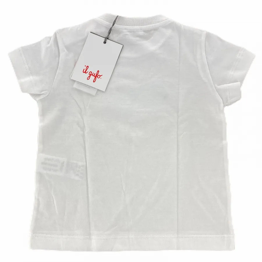 A44 completo maglia + shorts bimbo BOY IL GUFO t-shirt + shorts kids