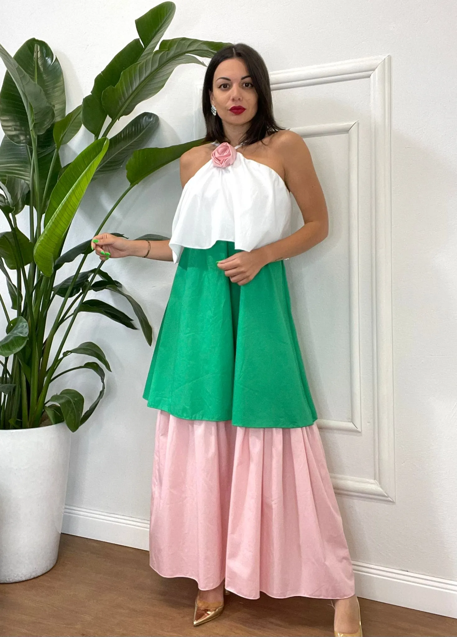 ABITO BICOLOR MAXI ROSA 369 rosa