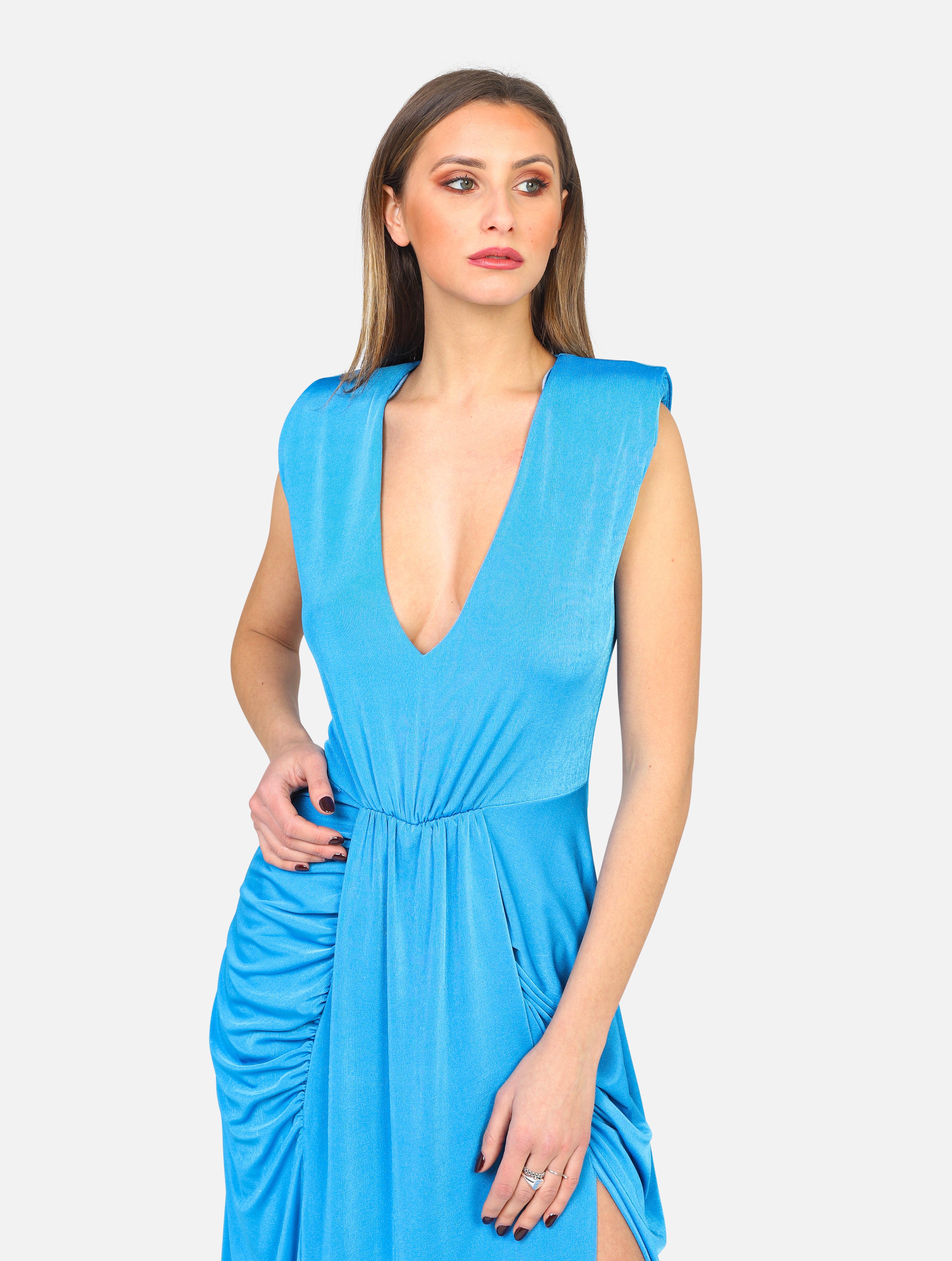 abito lungo  - DRS23028TURCHESE