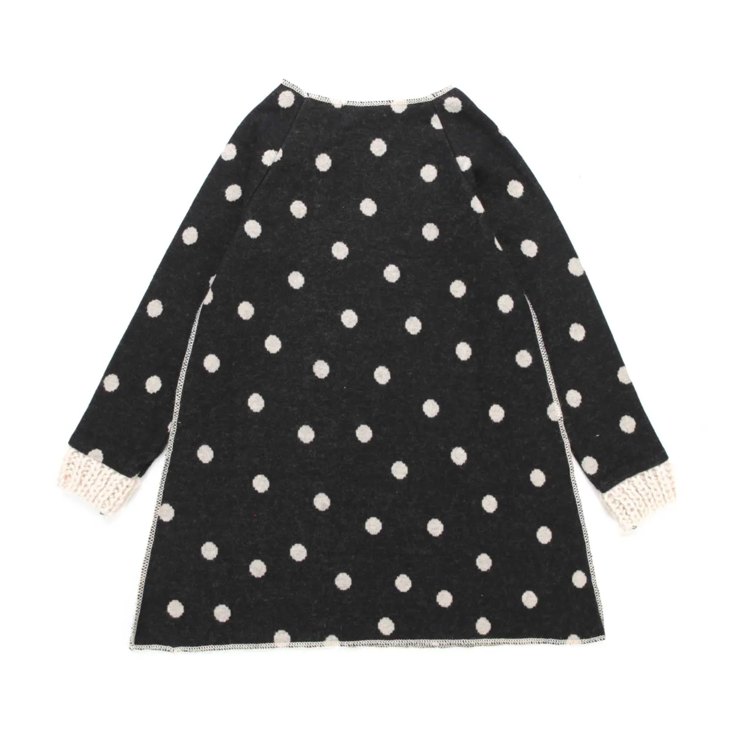 Abito Nero A Pois Bimba E Bambina