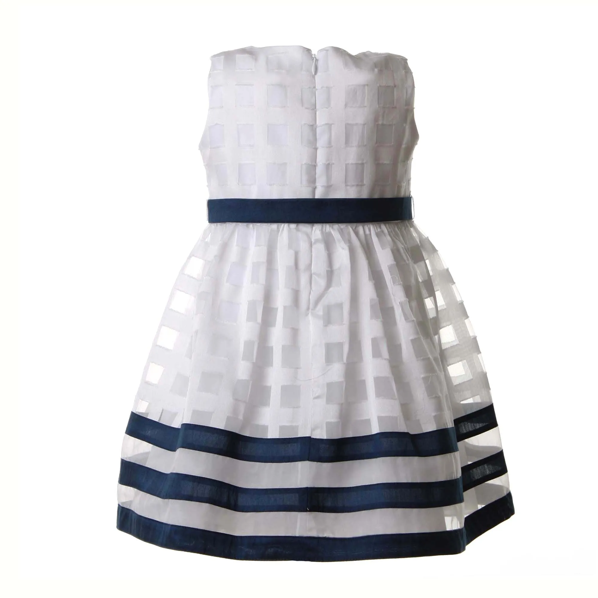 Abito Organza In Seta Navy Style
