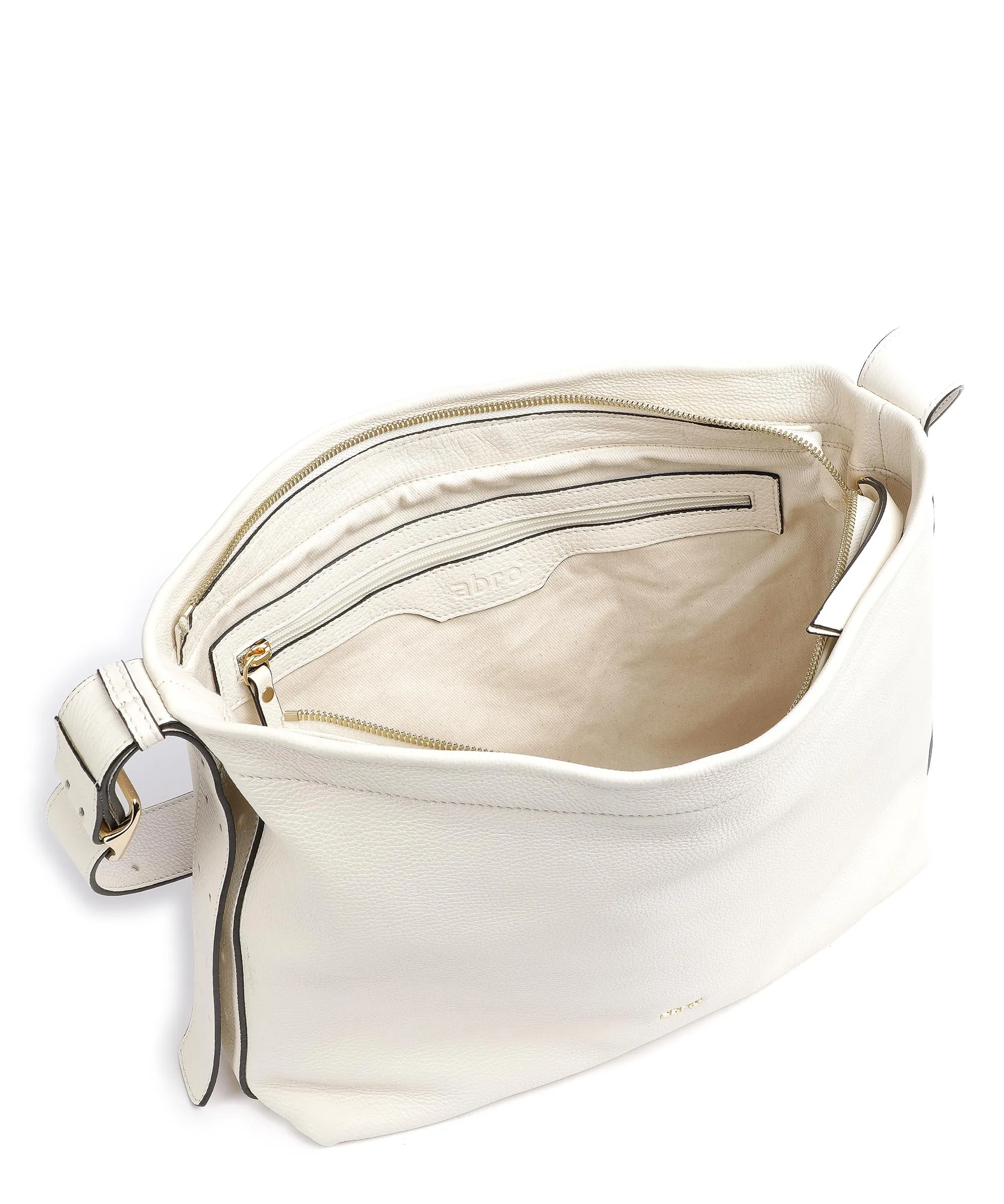  Abro Dalia 11AM Borsa hobo pelle di vacchetta grana avorio  