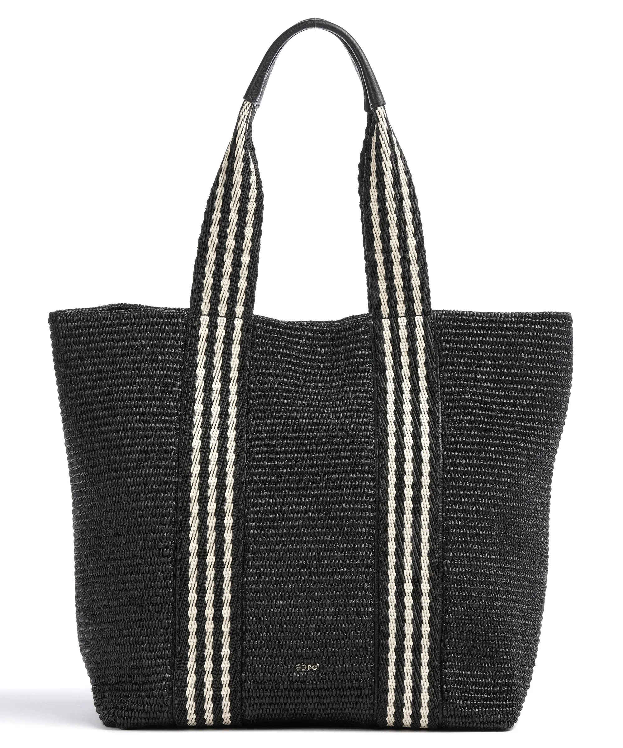  Abro Raffia Kaia Borsa shopper sintetico nero  