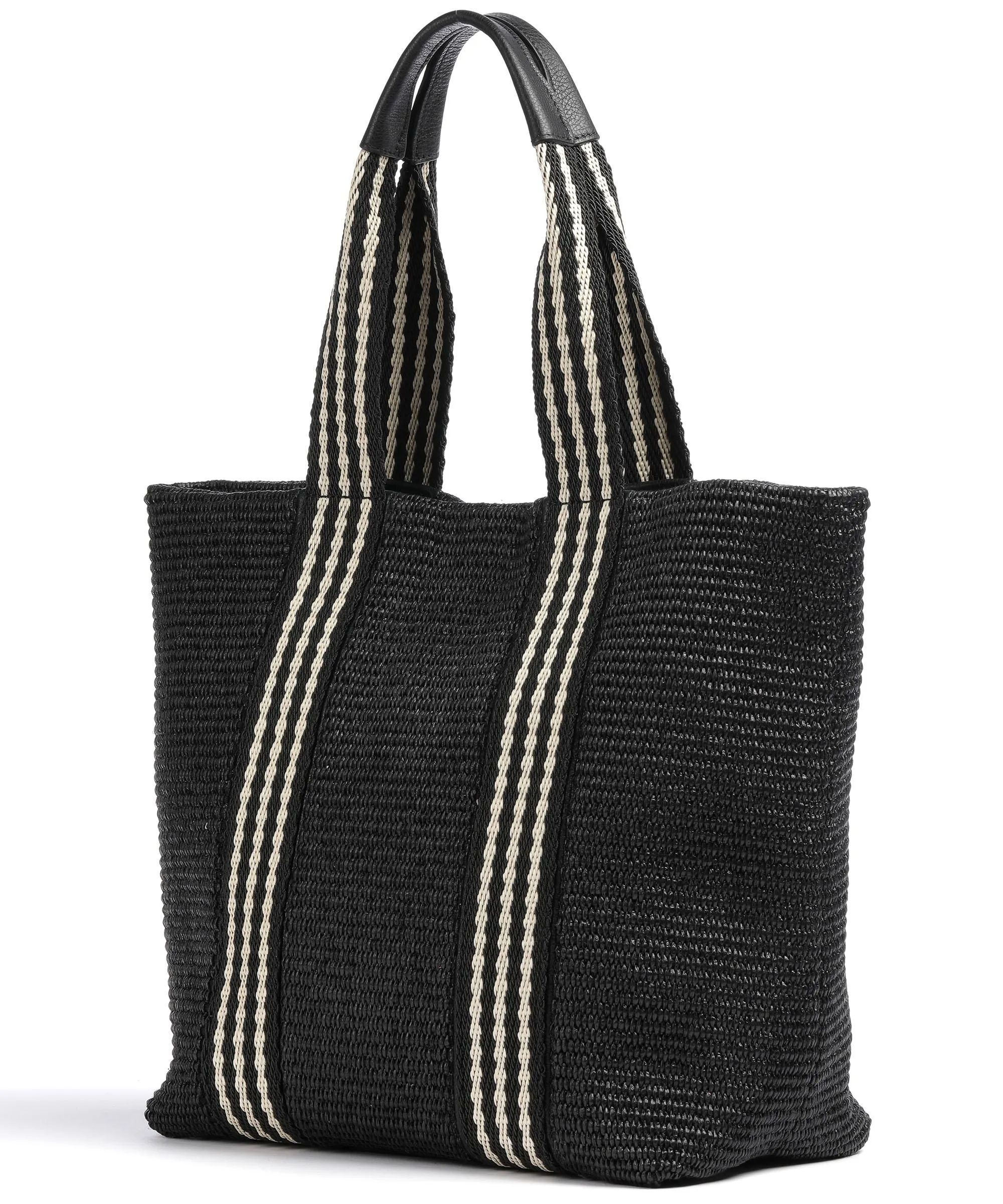  Abro Raffia Kaia Borsa shopper sintetico nero  