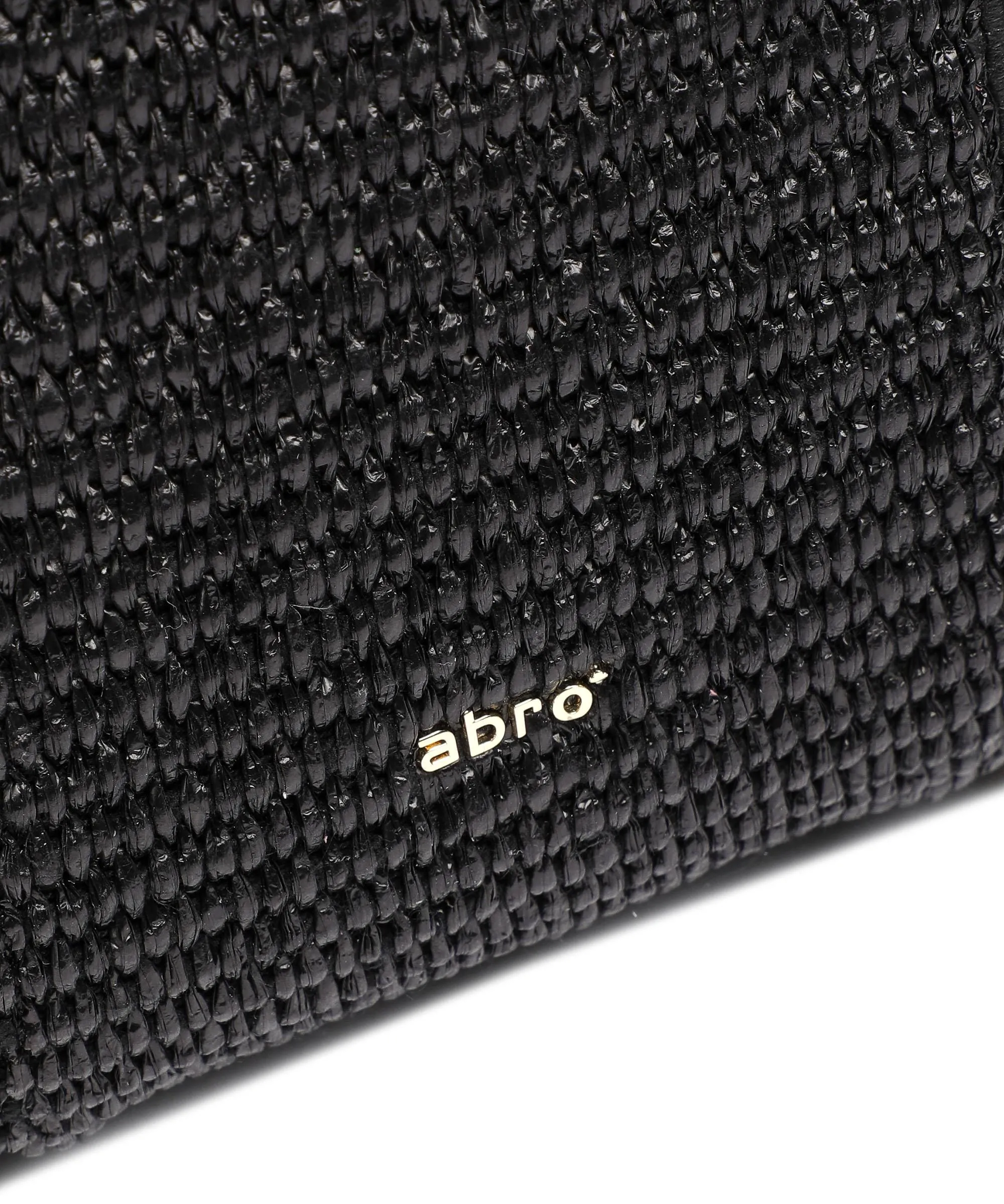  Abro Raffia Kaia Borsa shopper sintetico nero  