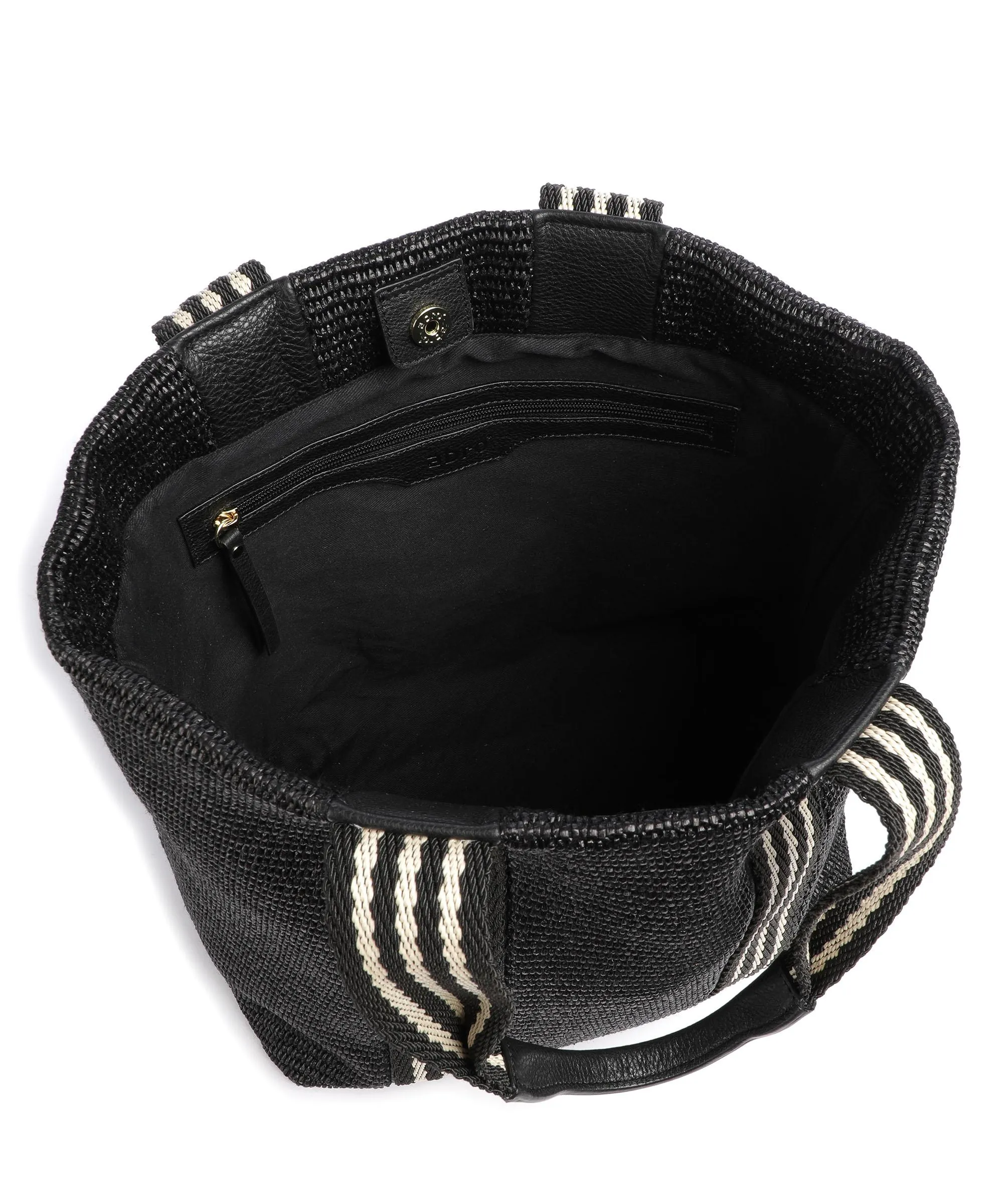  Abro Raffia Kaia Borsa shopper sintetico nero  