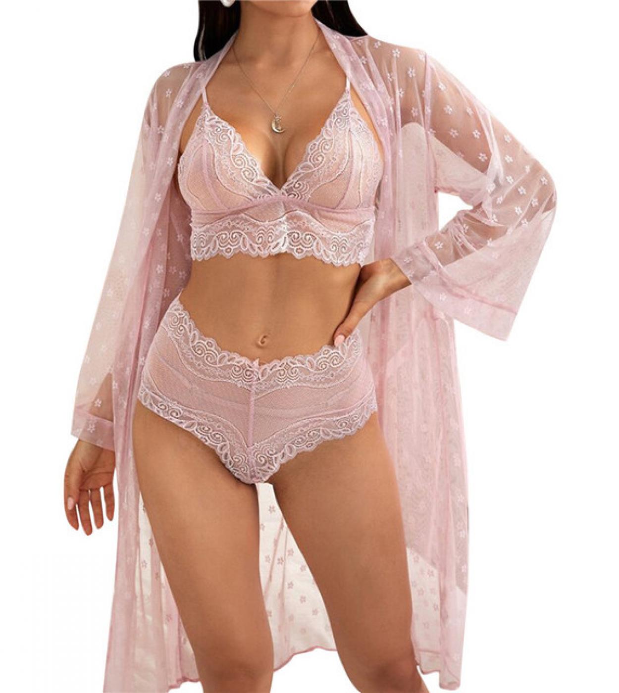 Accappatoi Set Donna 3 Pezzi Abito semplice Pigiama donna Abiti con pantaloncini Pijama Robes Donna Pigiama Set Camicie da notte