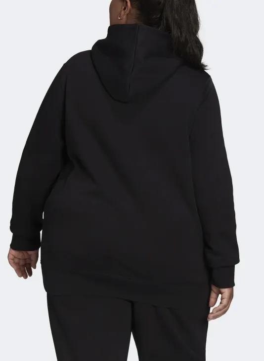  ADIDAS   Felpa con cappuccio e logo ricamato in cotone | Nero