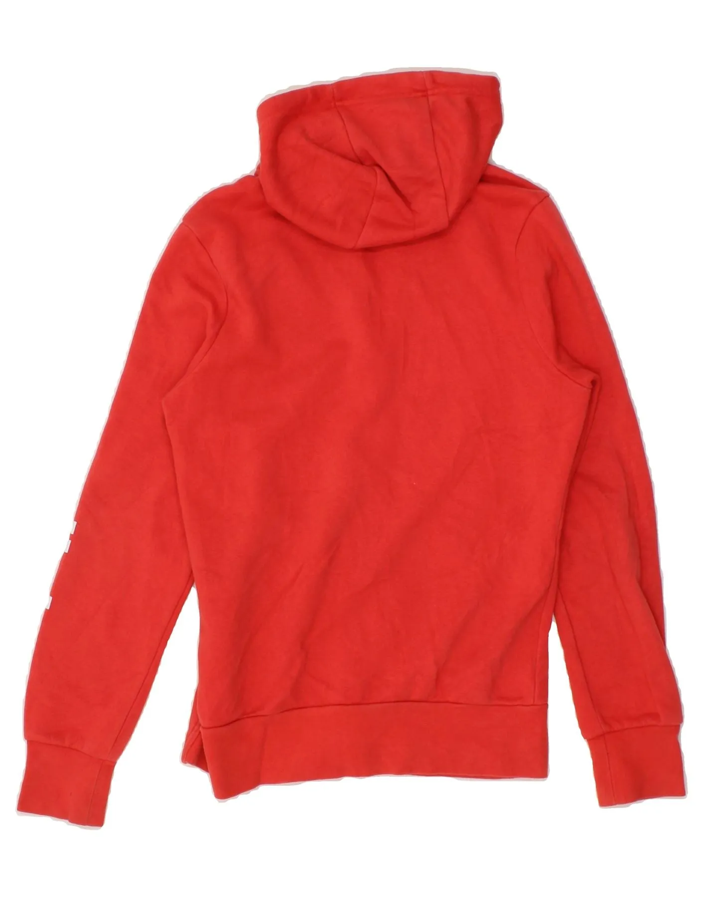 ADIDAS Girls Graphic Zip Hoodie Sweater 13-14 Years  Orange Cotton