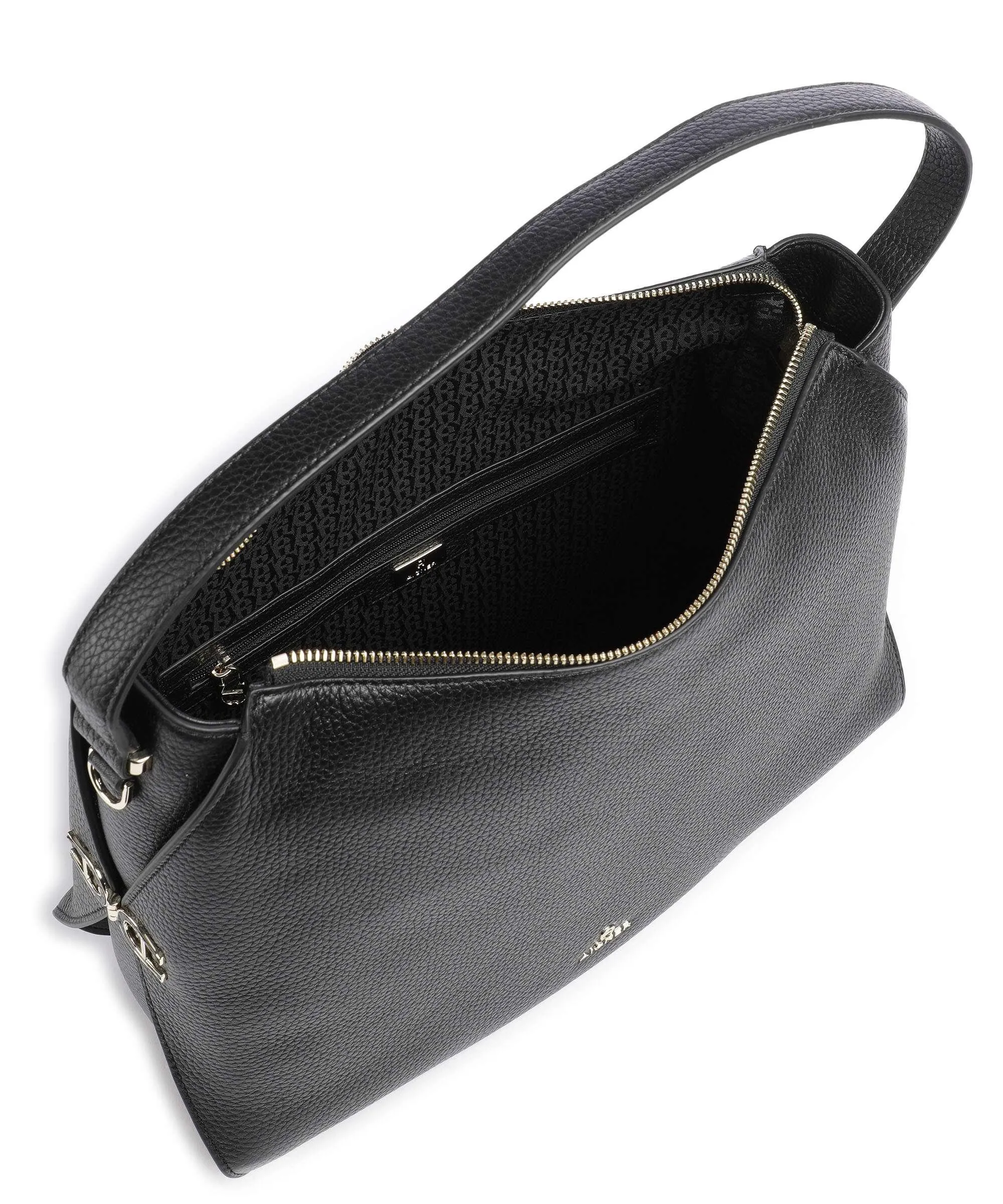  Aigner Milano M Borsa hobo pelle di vacchetta grana nero  