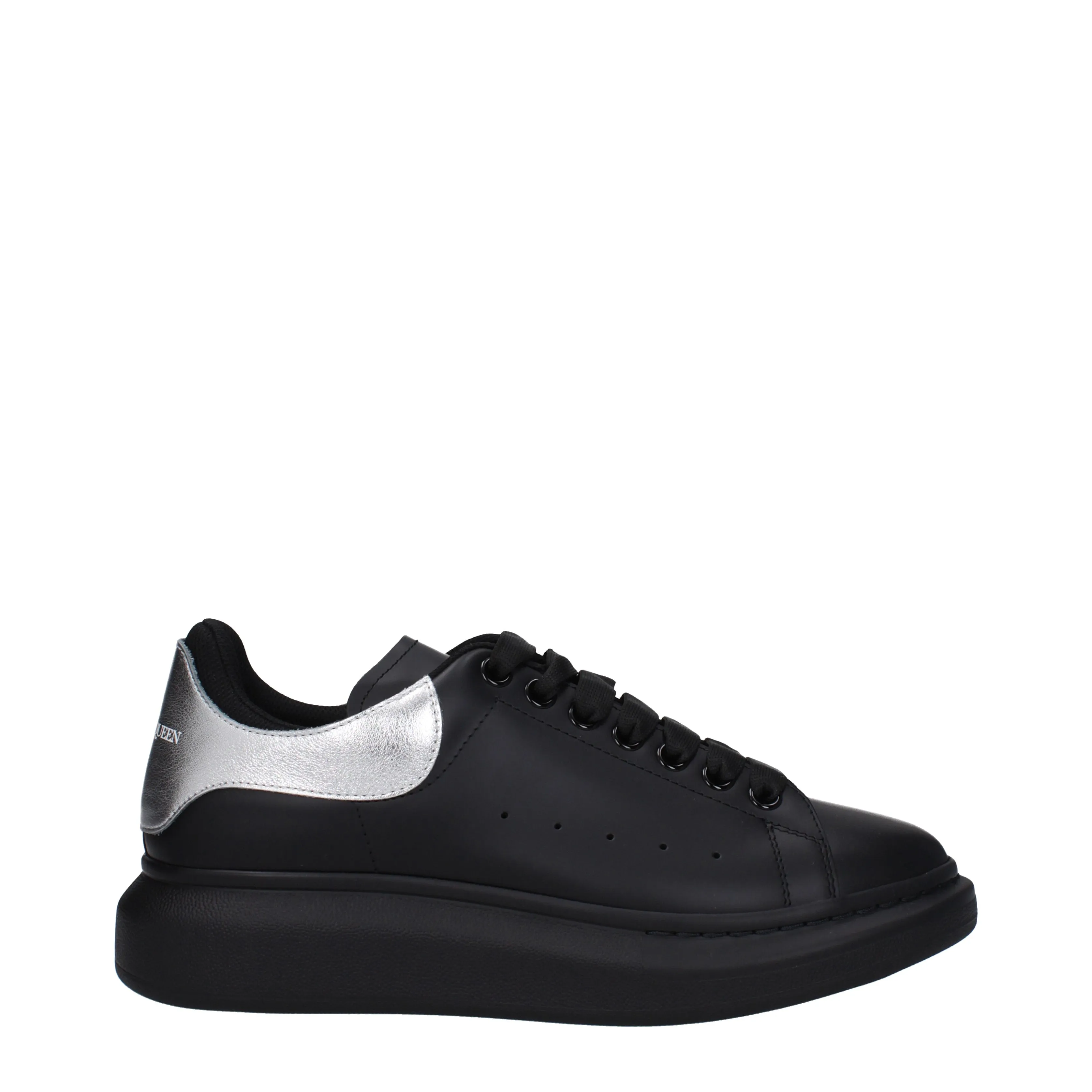 Alexander McQueen Sneakers Uomo Pelle Nero/Argento