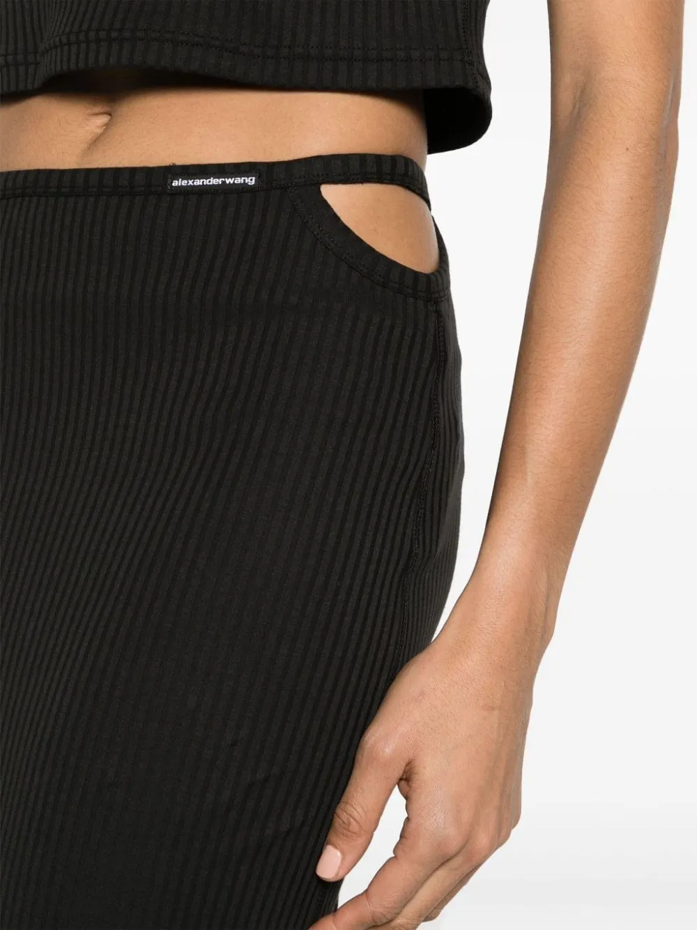   Alexander Wang  Gonna lunga in cotone stretch a coste  