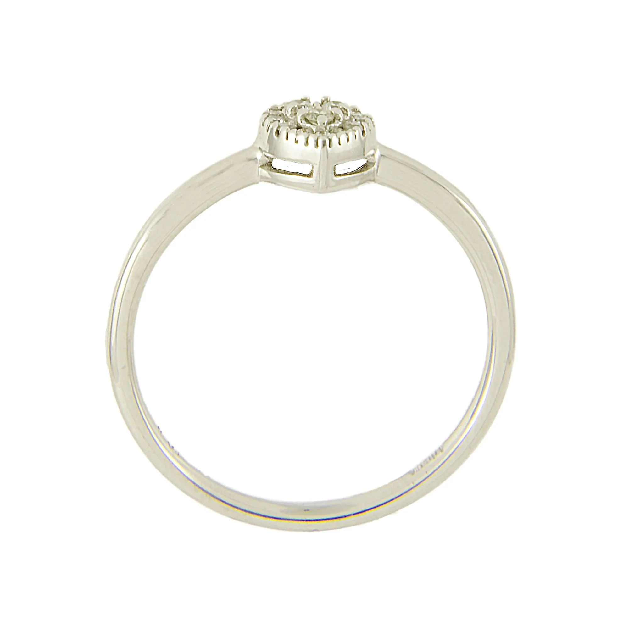 ANELLO IN ORO BIANCO E DIAMANTI CT 0,08 MIS 12