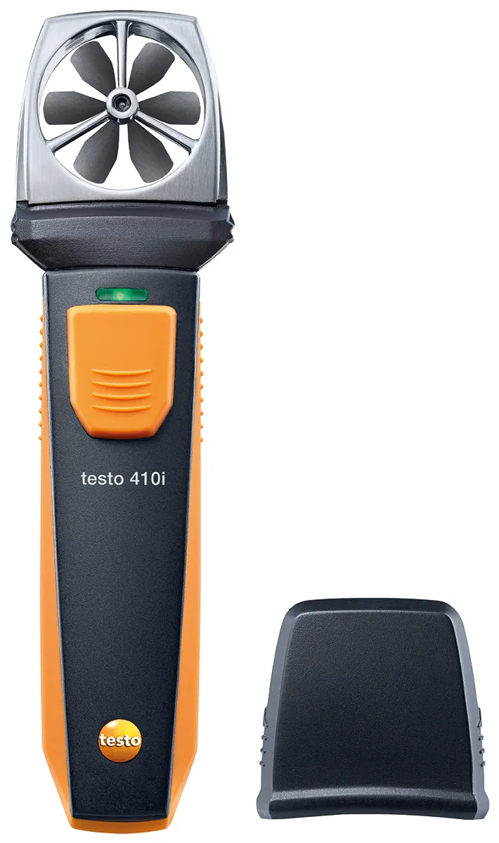 Anemometro Testo 410i per misurare velocità dell'aria fino a 30m/s