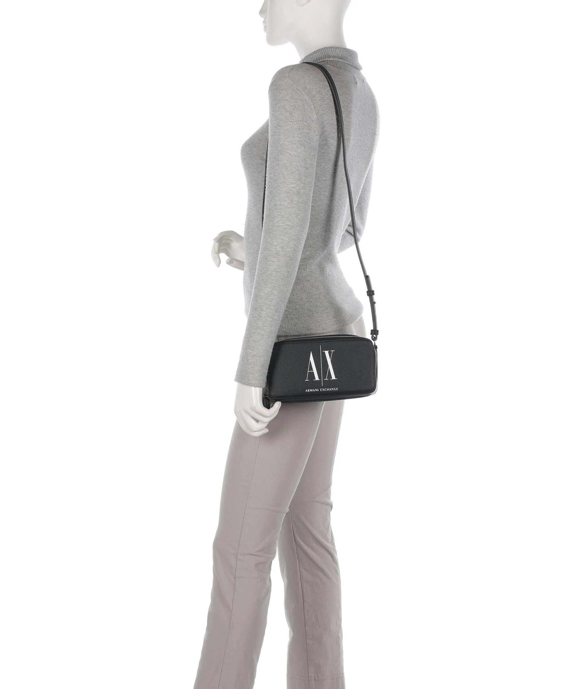  Armani Exchange Borsa a tracolla pelle sintetica nero  