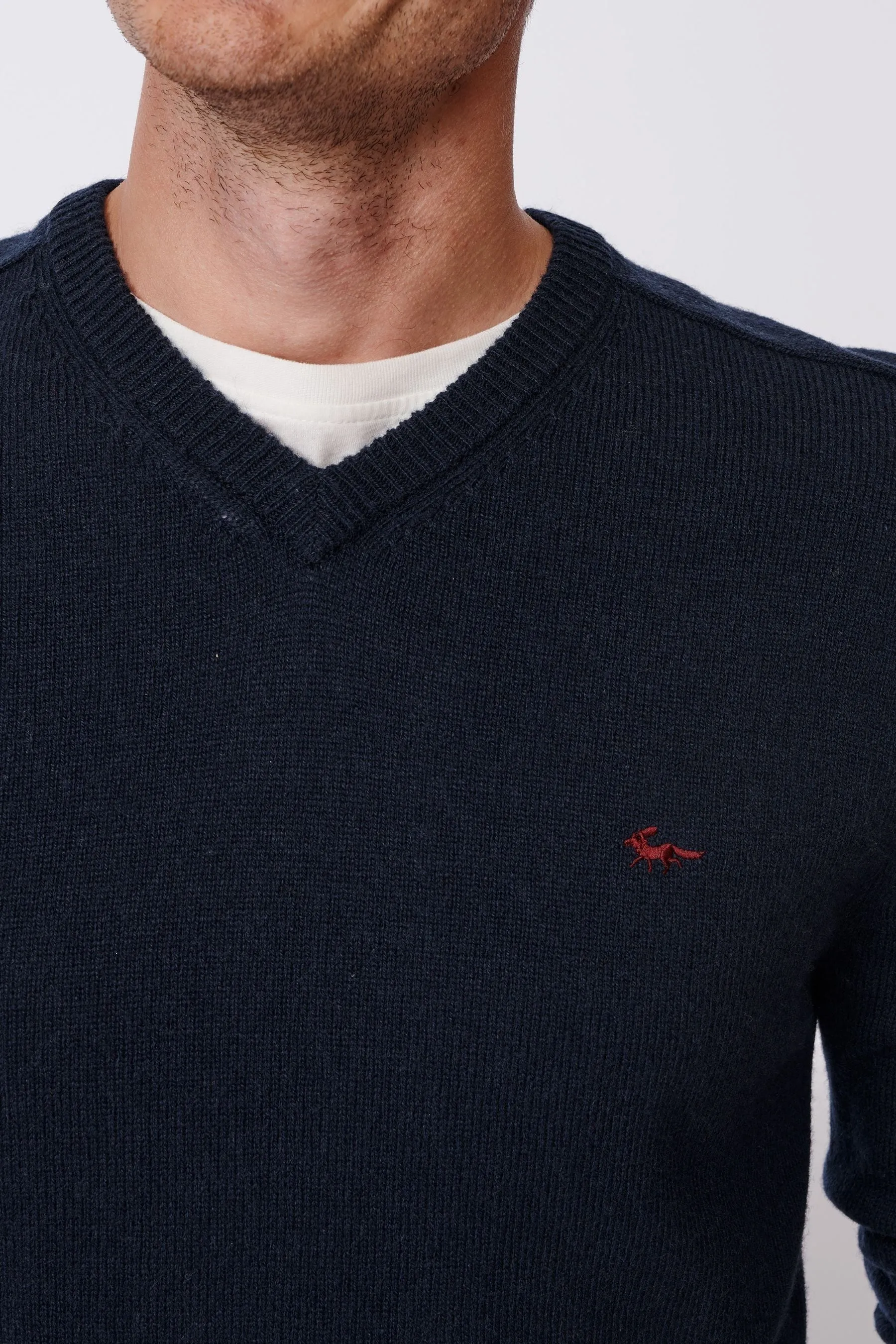 Aubin Eastbourne Scollo a V Wool Maglione    