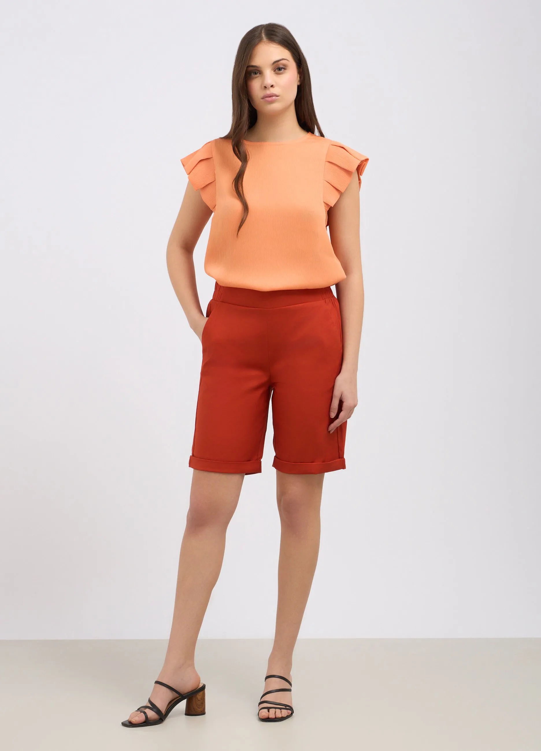 Bermuda in cotone stretch donna