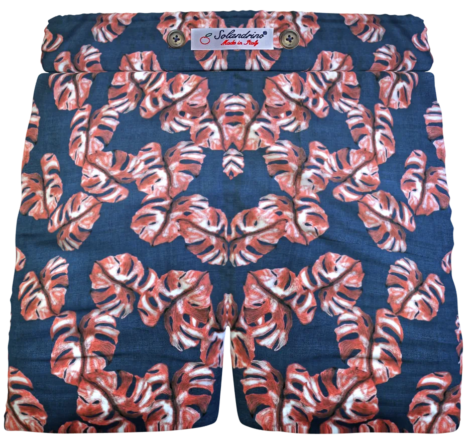 Bermuda Pantaloncino Puro cotone fantasia Shorts 2 tasche laterali Made in Italy