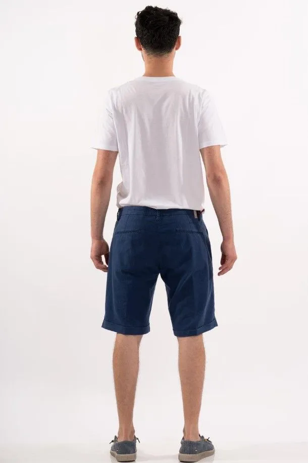BERMUDA "FIORENTINO" BLU IN COTONE