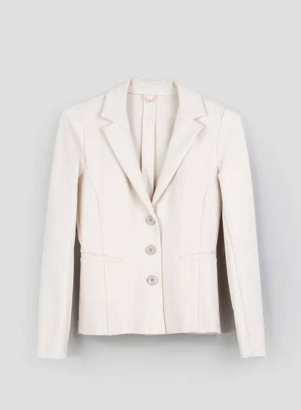Blazer in jersey stretch gesso - iBlues