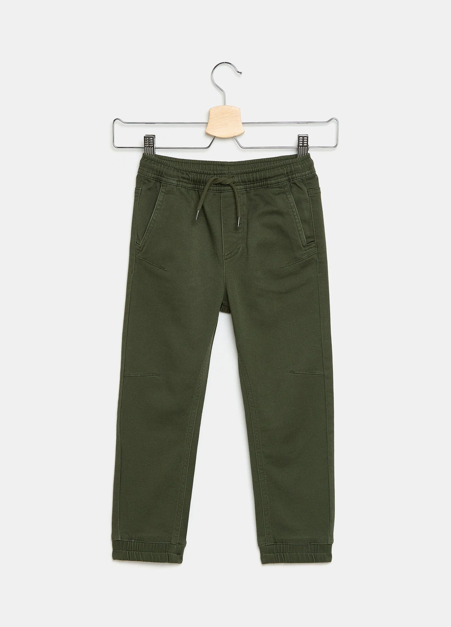 BLUKIDS  Pantaloni jogger tinta unita in cotone elasticizzato ragazzo