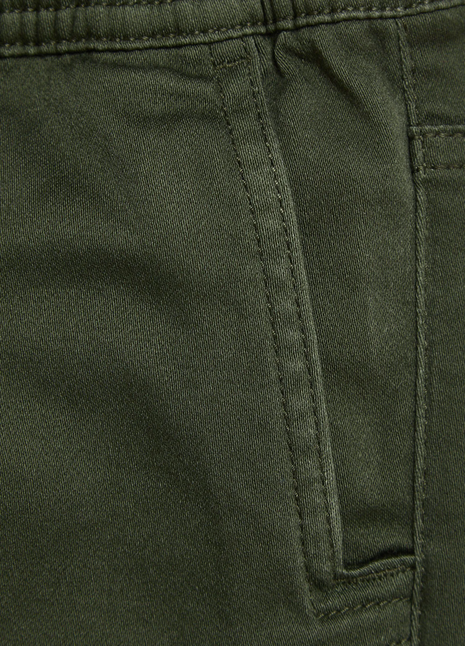 BLUKIDS  Pantaloni jogger tinta unita in cotone elasticizzato ragazzo