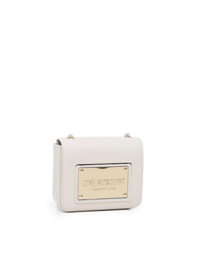 BORSA A TRACOLLA CON PLACCA LOGO