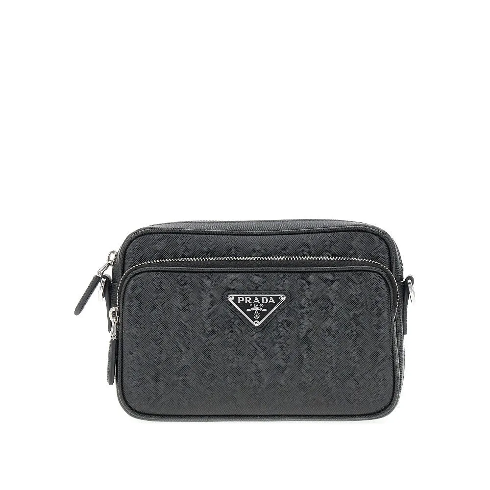 Borsa a tracolla in pelle Saffiano
