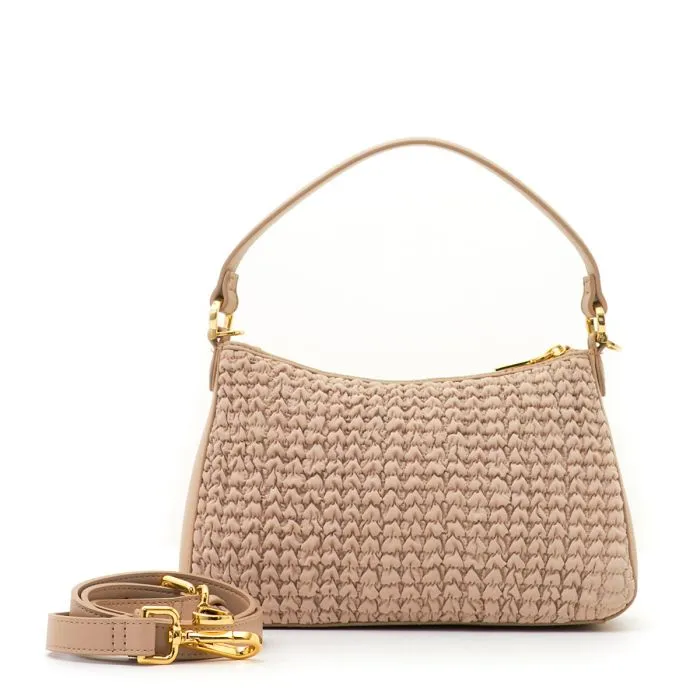 BORSA DONNA NYLON SMOCK SABBIA PU SABBIA