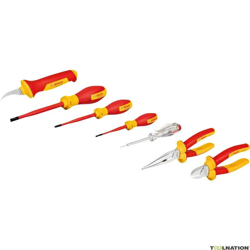 Bosch Professional Accessori 1600A02NG3 Set di utensili manuali VDE da 7 pezzi