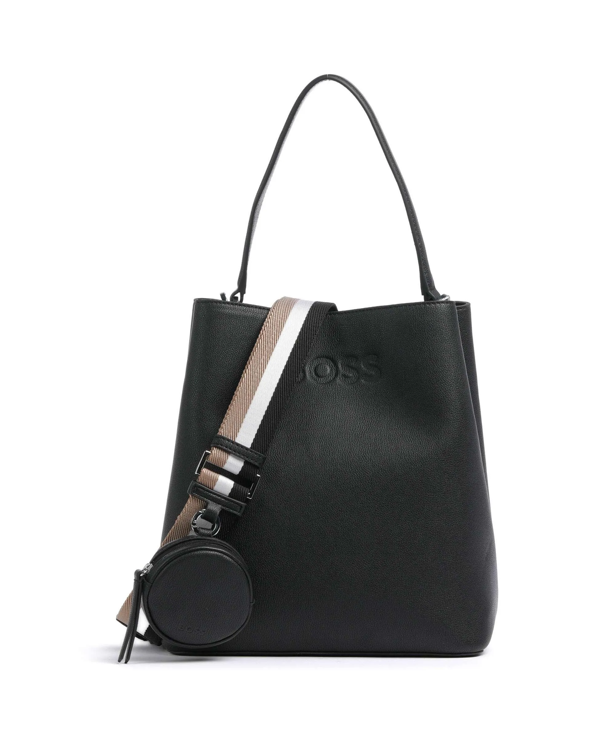  BOSS Addison Borsa hobo pelle sintetica nero  