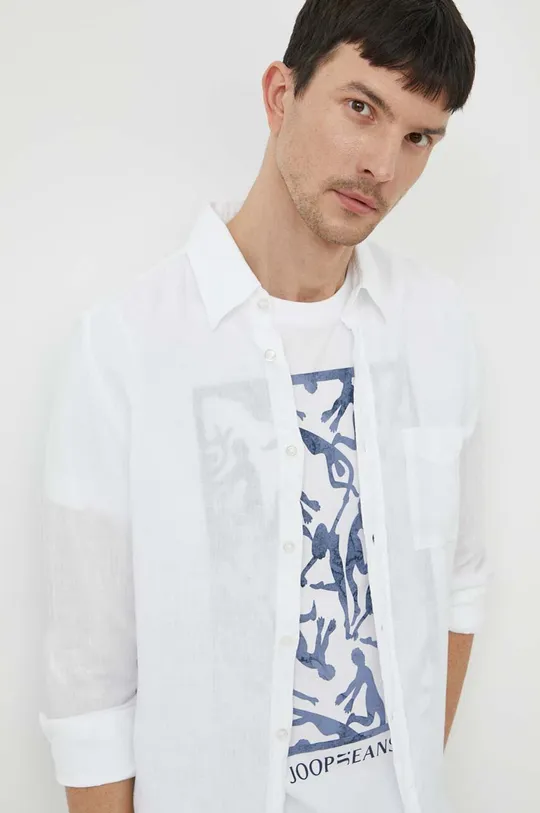 BOSS camicia di lino BOSS ORANGE