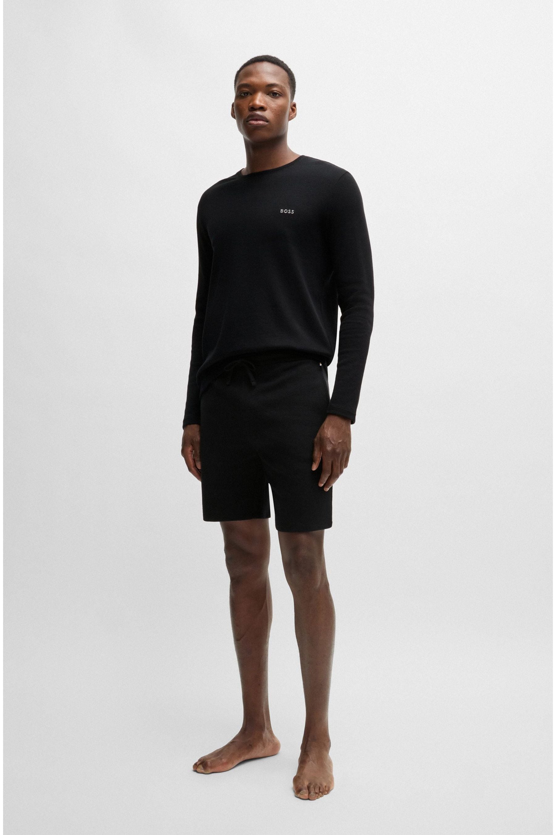 BOSS - Shorts del pigiama con logo ricamato Blend