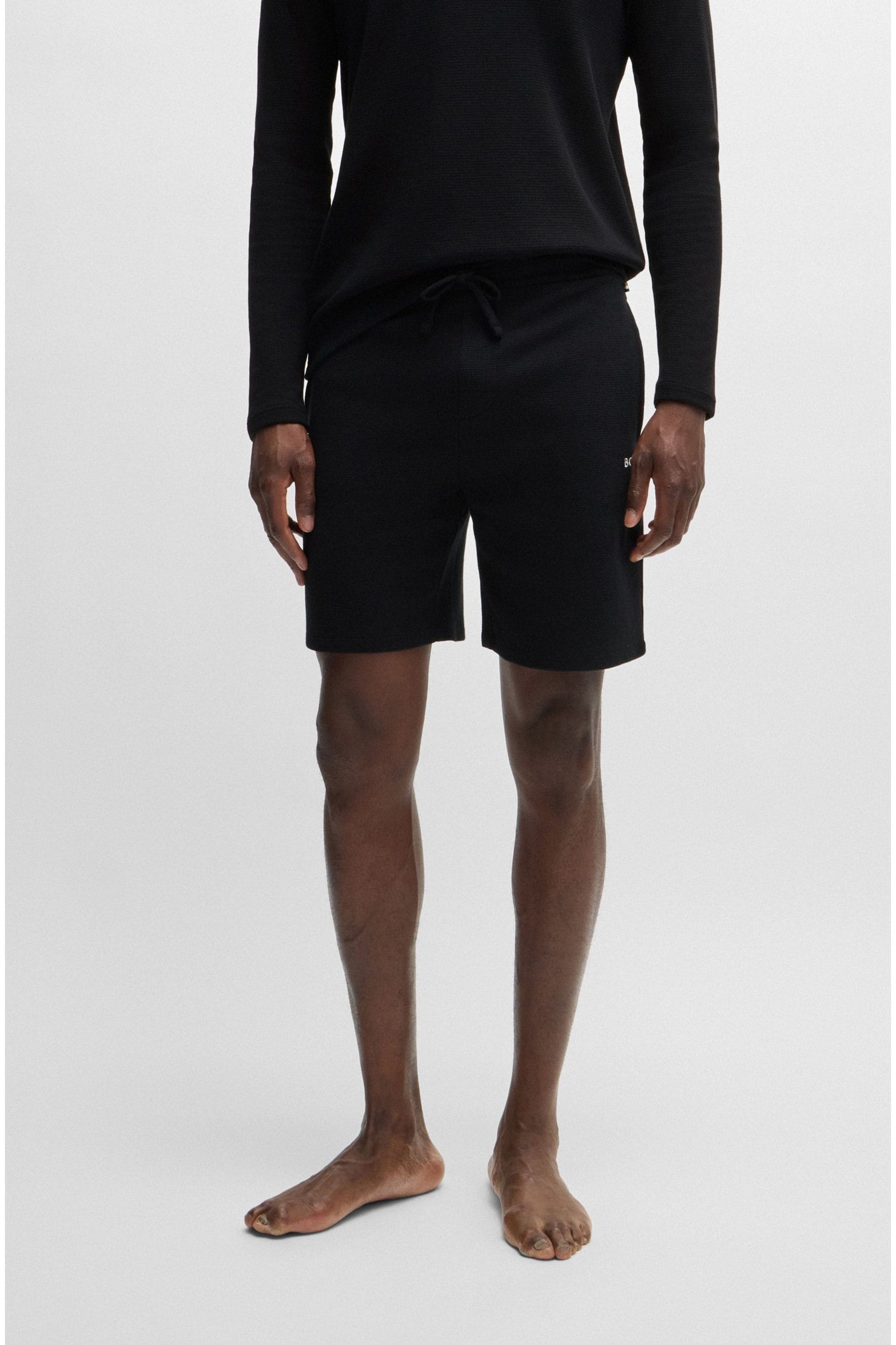 BOSS - Shorts del pigiama con logo ricamato Blend