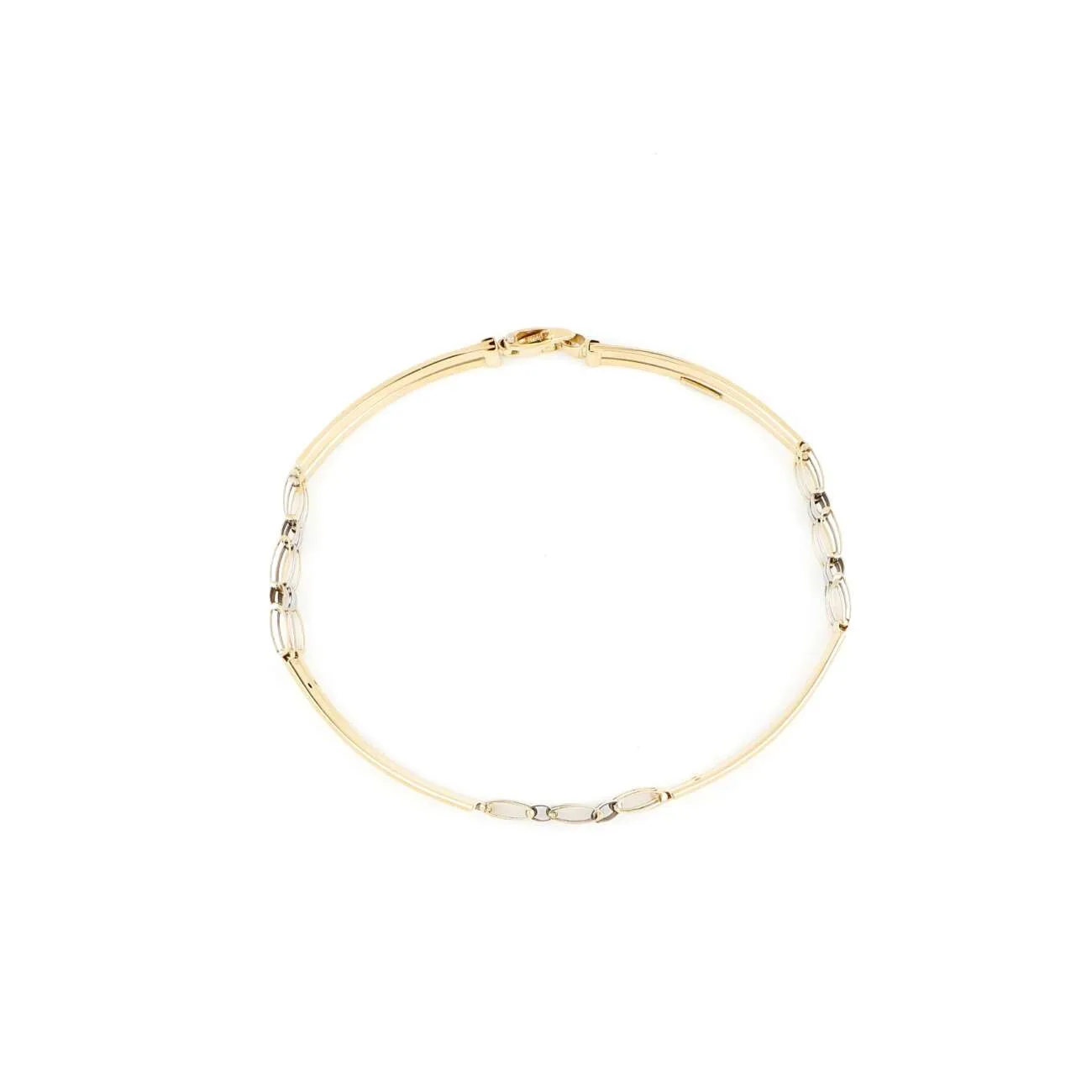 Bracciale da uomo in oro giallo e bianco 18 kt DZBRA1009