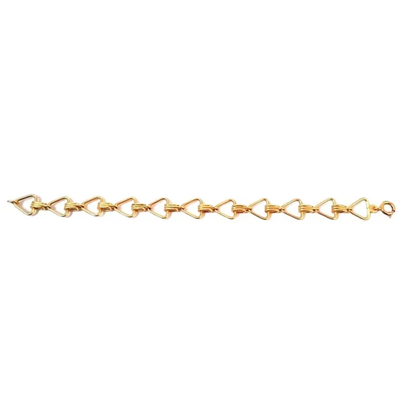 BRACCIALE DONNA CATENA A TRIANGOLO IN ORO GIALLO 18 KT