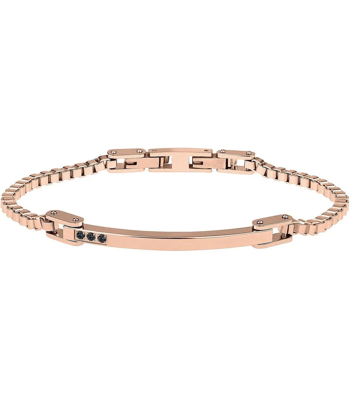 Bracciale Uomo Breil Black Diamond Oro Rosa TJ2745