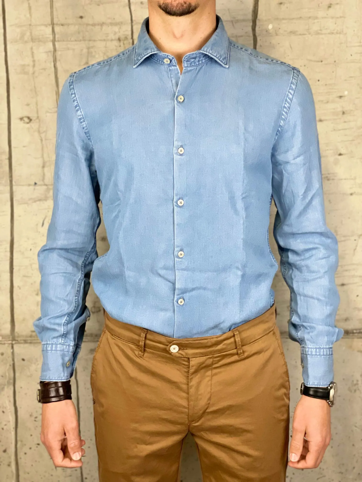 Brooksfield Camicia Jeans Chiaro