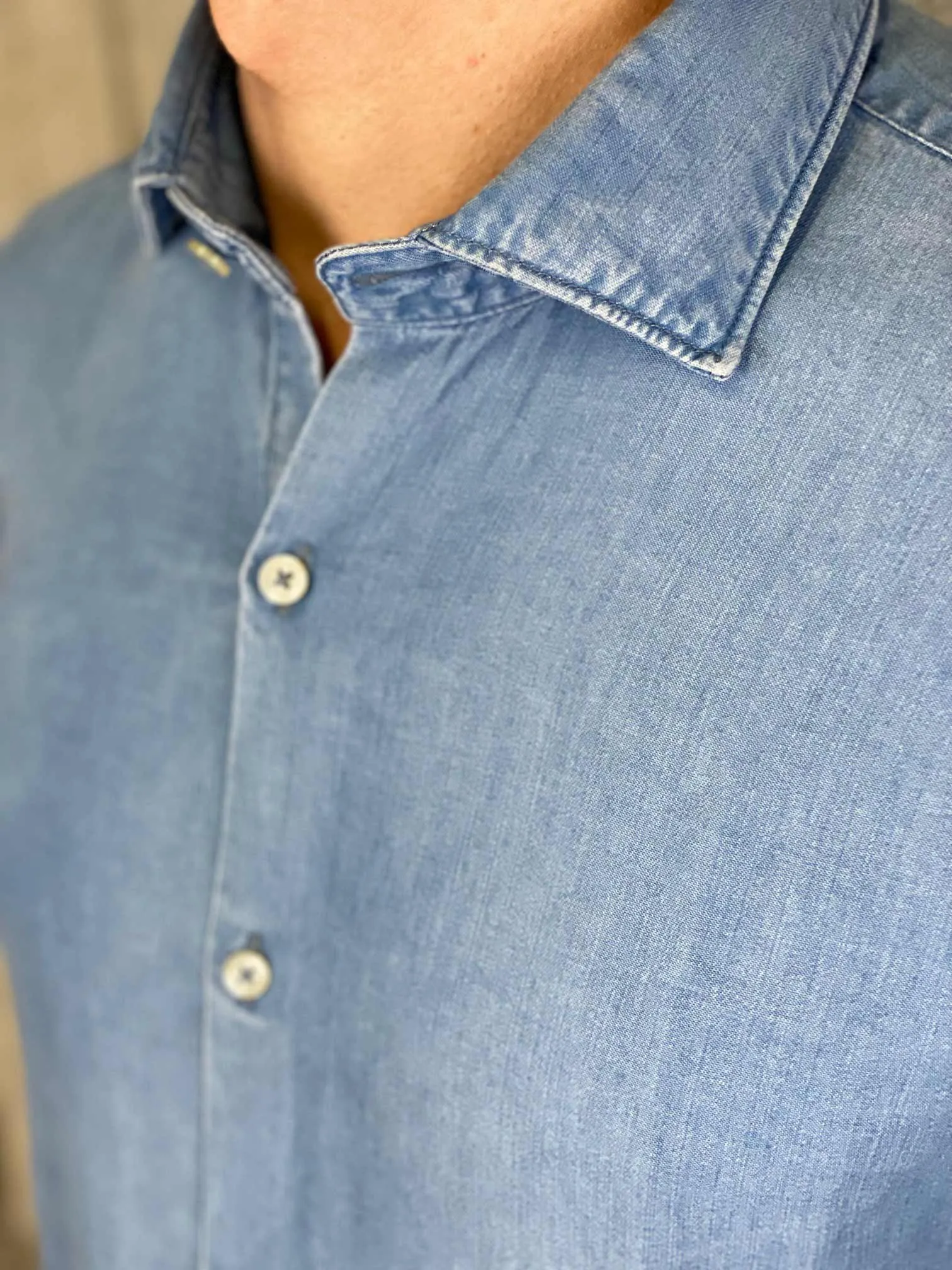 Brooksfield Camicia Jeans Chiaro