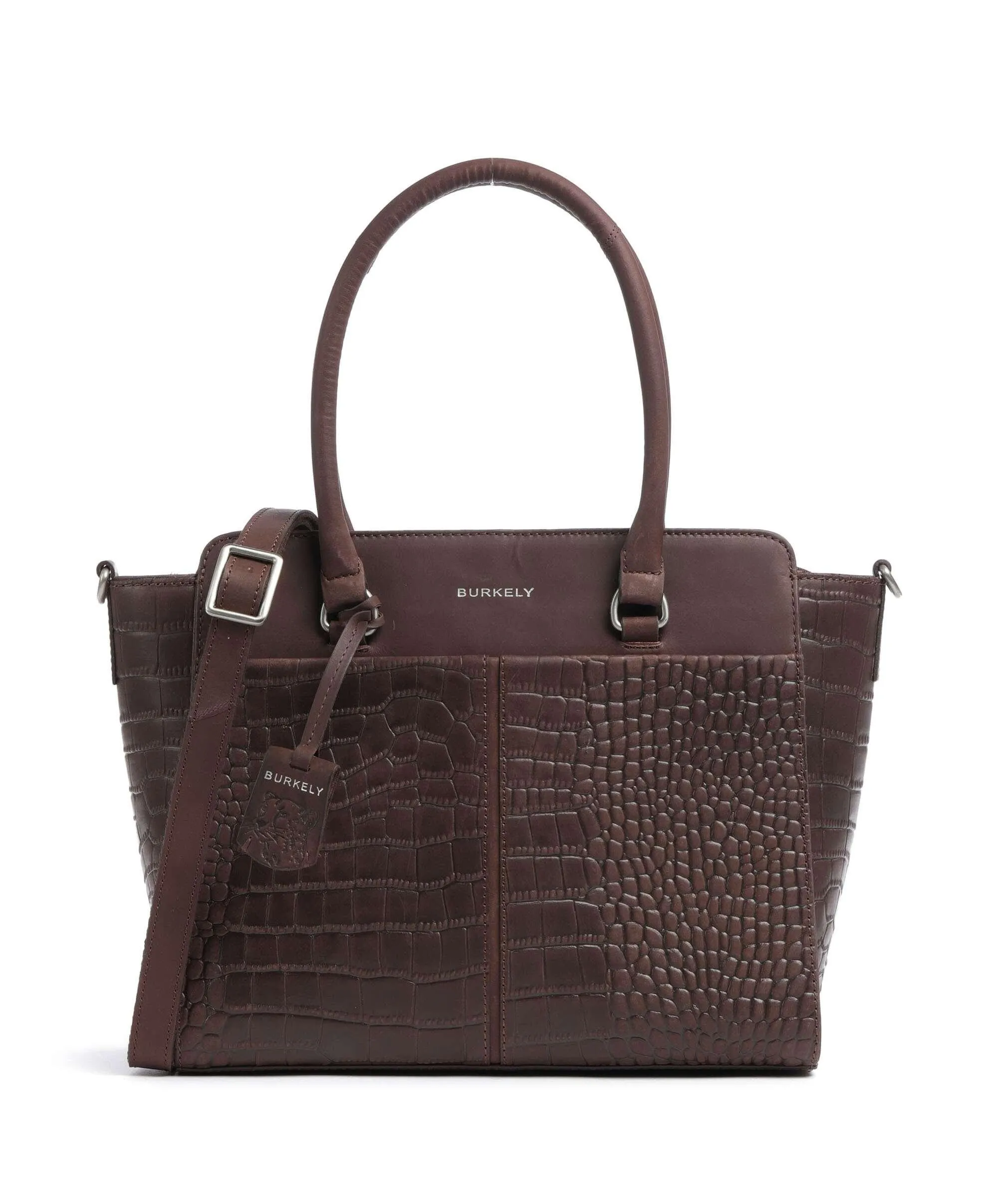  Burkely Cool Colbie Borsa a mano pelle in rilievo marrone scuro  