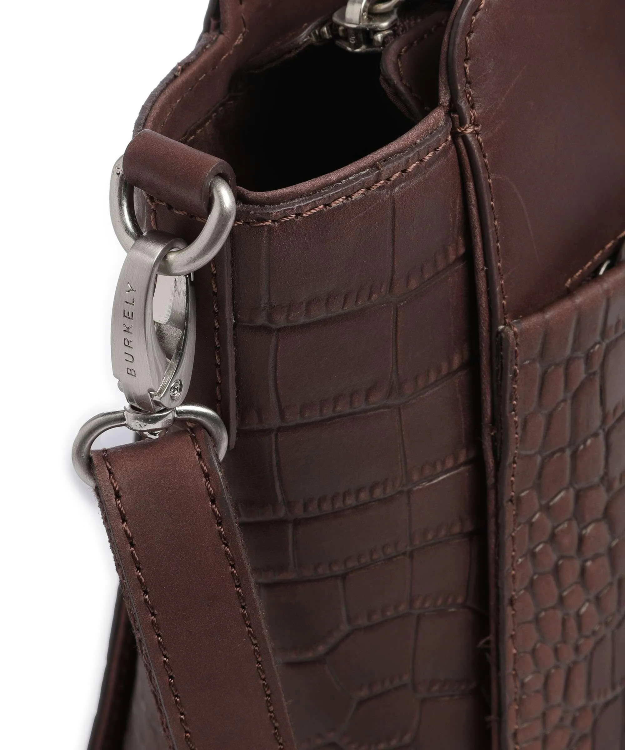  Burkely Cool Colbie Borsa a mano pelle in rilievo marrone scuro  